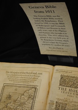 King James Bible display at Whitworth/Tracy Simmons 