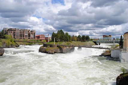 Spokane River, view from Downtown Spokane 