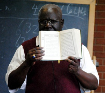 Rev. Patrick Baraza speaks about Islam at Immaculate Heart Retreat Center. 