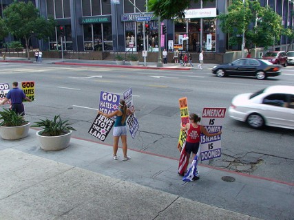 Westboro Baptist Church protestors 