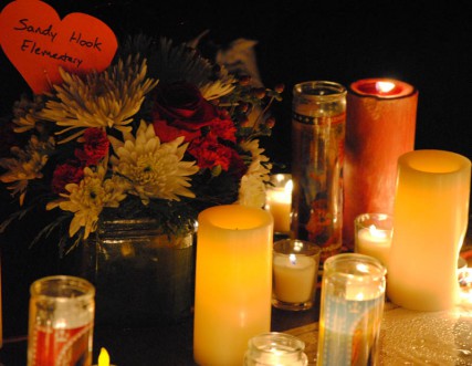 Spokane residents hold vigil to remember Connecticut school shooting victims. 