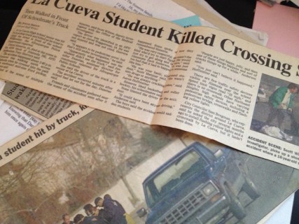 Newspaper clips of the news of Daniel's death 