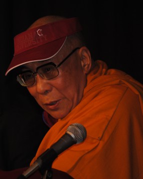 Dalai Lama speaks in New York City. 