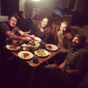 The Green House residents dine together. 