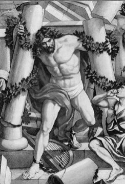 Samson destroys the temple 