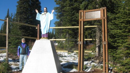 Big Mountain Jesus statue 