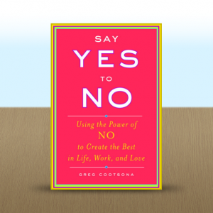 I read Greg Cootsona?s helpful book ?Say Yes to No? a couple of years ago when I knew I needed to follow its advice. Apparently I need to read it again because I keep saying yes to too many things. (http://tinyurl.com/lnrk3jv)  