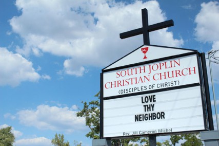 This sign was one of a few throughout Joplin expressing love in the immediate aftermath of the fire in August 2012.  