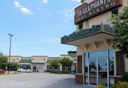 What used to be J.B. Elephant?s Thai Bistro is now the temporary activity space for the Islamic Society of Joplin. The suites used for prayer and teaching are across the parking lot, pictured here behind the two white cars.  