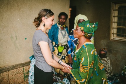 Heather Bennett in Rwanda.