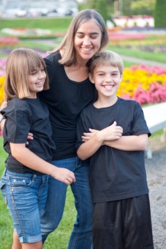 Heather Bennett and her two children.