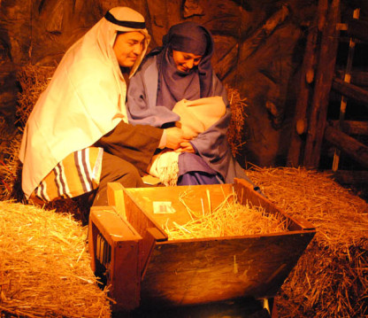 Actors portray the manger scene at Journey to Bethlehem/SpokaneFAVS File photo