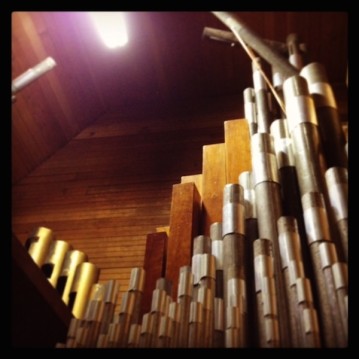 The organ pipes at Holy Trinity Chapel at West Central Episcopal Mission/Tracy Simmons - SpokaneFAVS