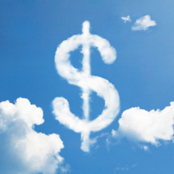 Cloud dollar sign image by phloxii via Shutterstock 