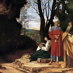 Item 30 of the exhibition: Giorgione, “Three Philosophers.”