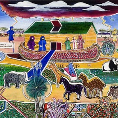 Alpha Andrews (American, b. 1932). Big Storm A-Comin’ (Noah’s Ark), 1990s. Oil on canvas. Mullis Collection