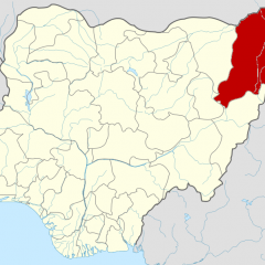 Map locator of Nigeria.