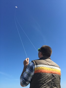 Kyle Franklin with his new kite/Contributed