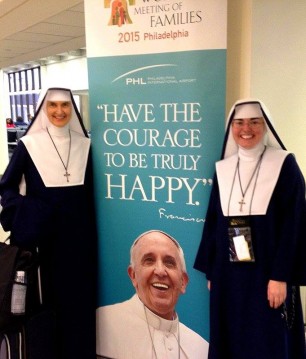Mother Kathryn Joseph and Sister Paschalina Marie at the Philadelphia airport/Contributed
