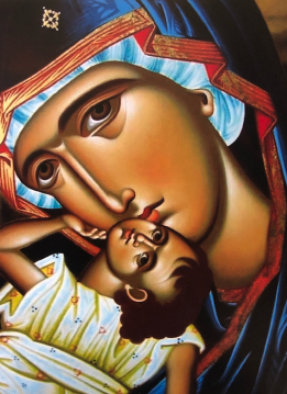 Icon of Mary and Jesus/Photo by Nicholas Damascus