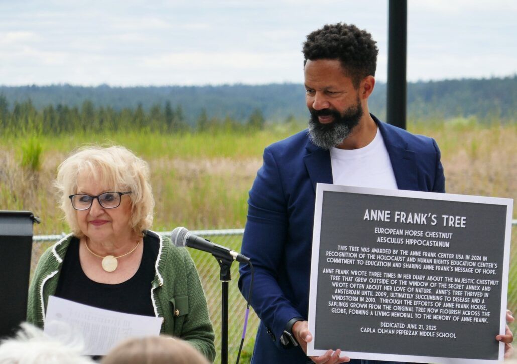 Carla Peperzak Middle School receives Anne Frank sapling 2 anne frank sapling dedication