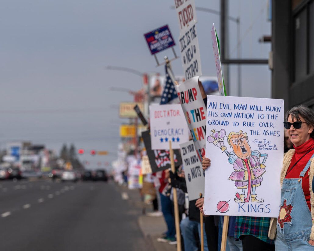 Thousands rally in Spokane for 'No Kings 3,' calling for democracy and human rights 9 nokings26 16